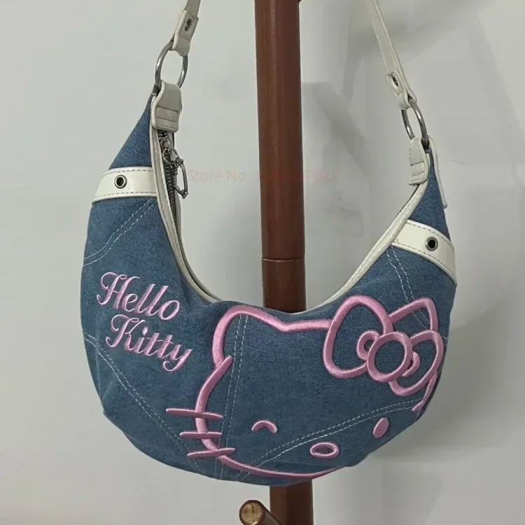 Hello Kitty Denim Shoulder Bag