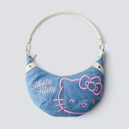 Hello Kitty Denim Shoulder Bag