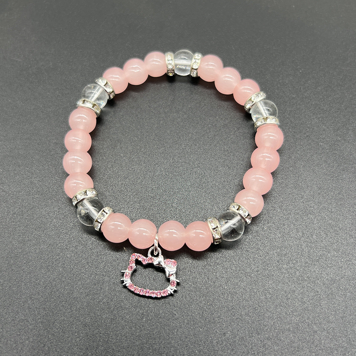 Hello Kitty Hollow Charm Beaded Bracelet