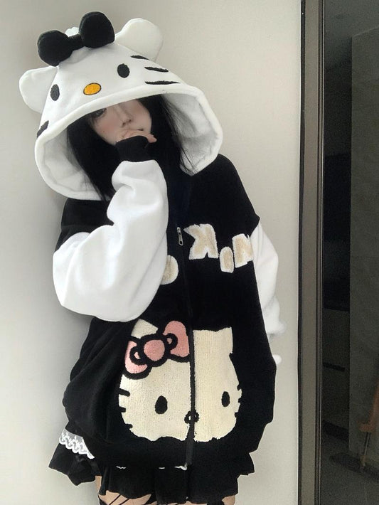 Hello Kitty Oversized Fleece Hoodie