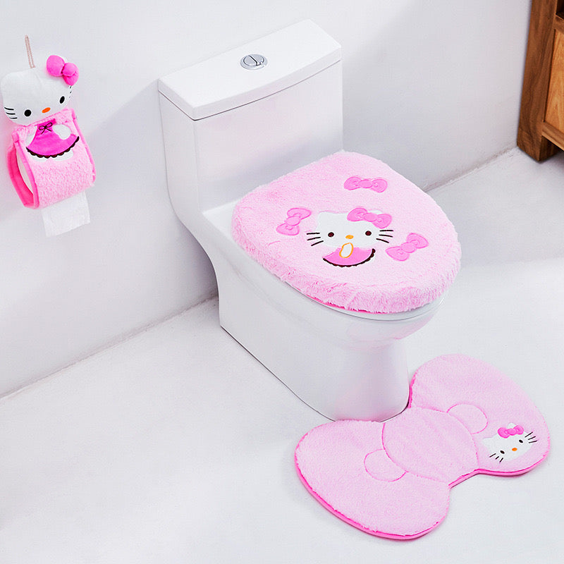 Hello Kitty Toilet Decor Set