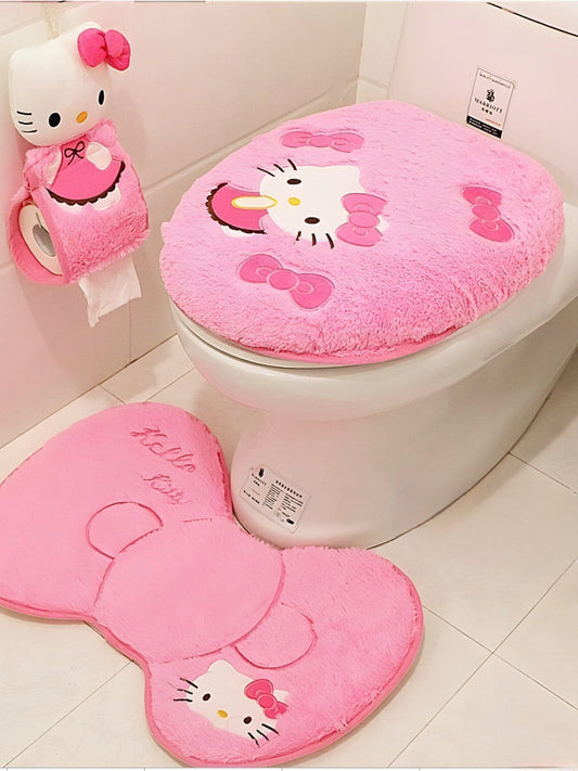 Hello Kitty Toilet Decor Set