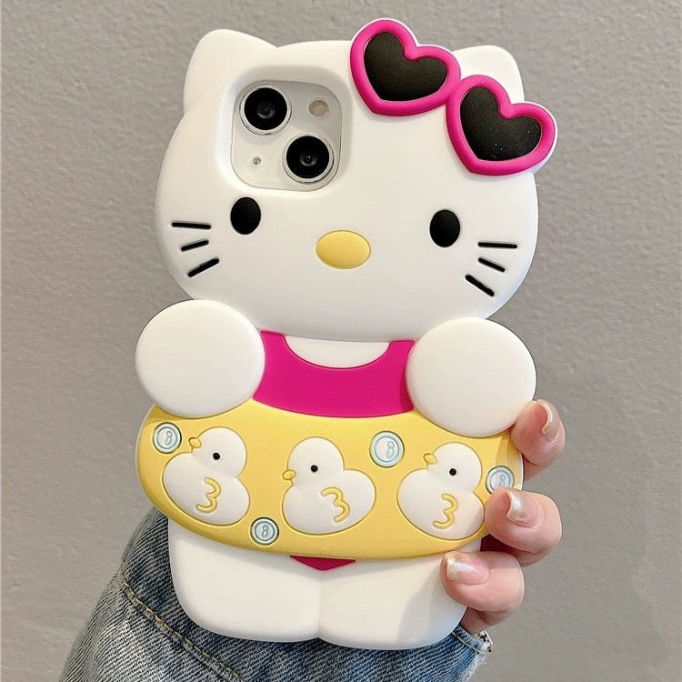 Hello Kitty Wearing Floater iPhone Case