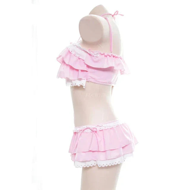 Lolita Ruffle Bandeau Bikini Set