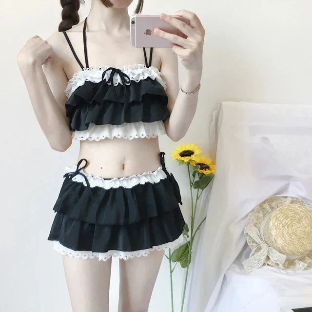 Lolita Ruffle Bandeau Bikini Set