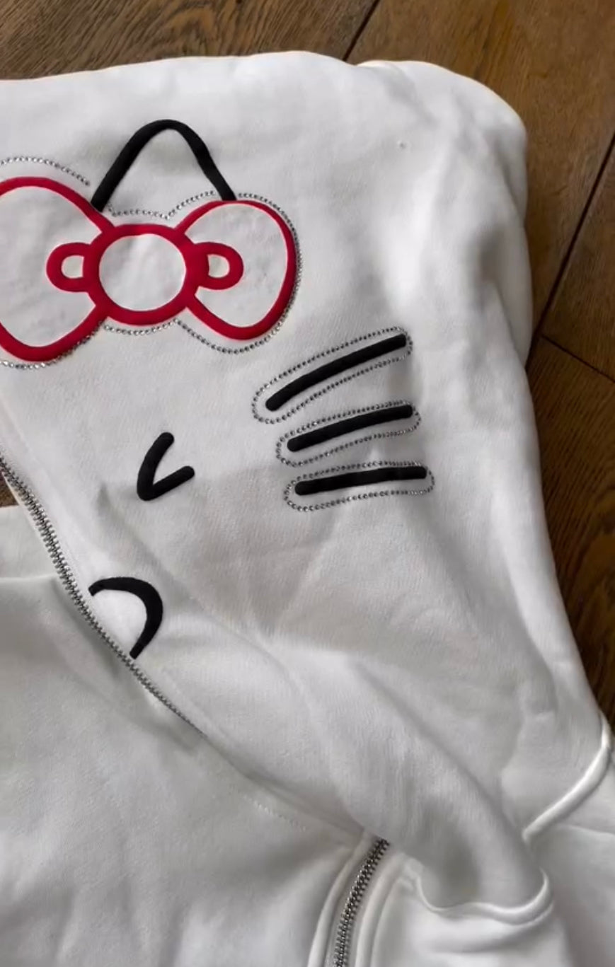 'Love U All' Hello Kitty Zip-Up Hoodie