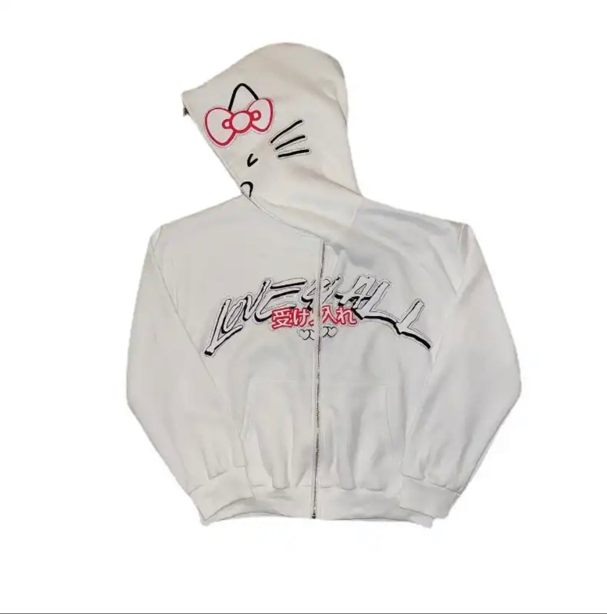 'Love U All' Hello Kitty Zip-Up Hoodie