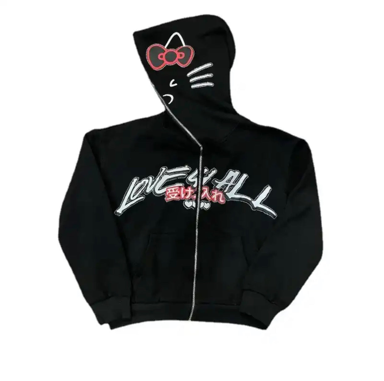 'Love U All' Hello Kitty Zip-Up Hoodie