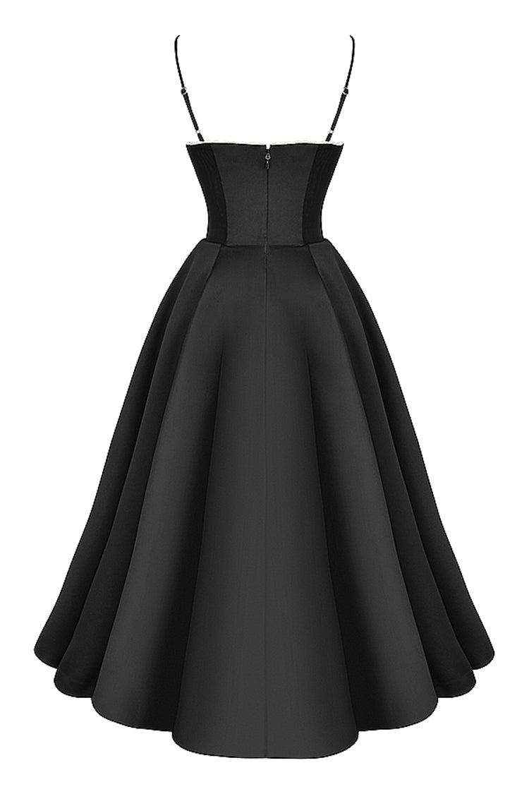 ‘Mademoiselle’ Black Tulle Midi Dress