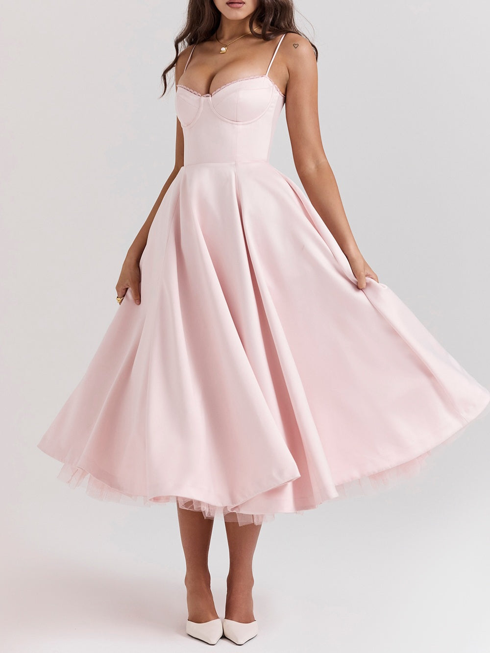 Mademoiselle Ballerina Pink Midi Dress