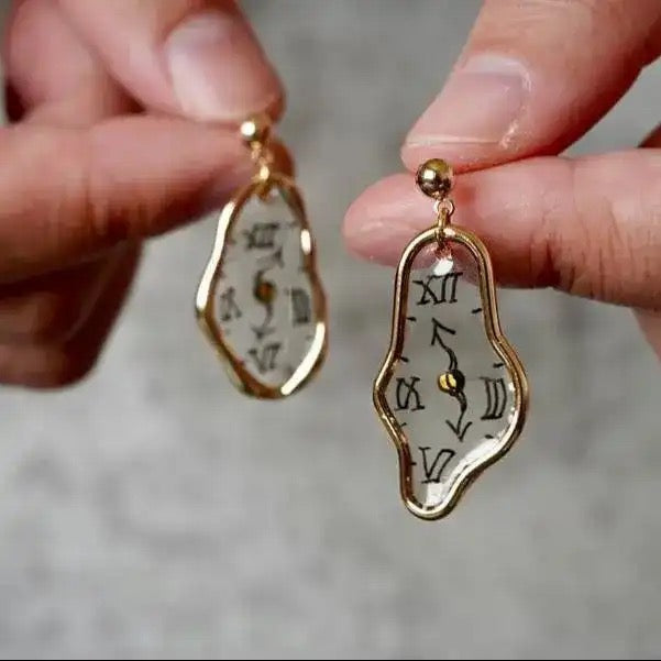 Melting Dali Clock Earrings