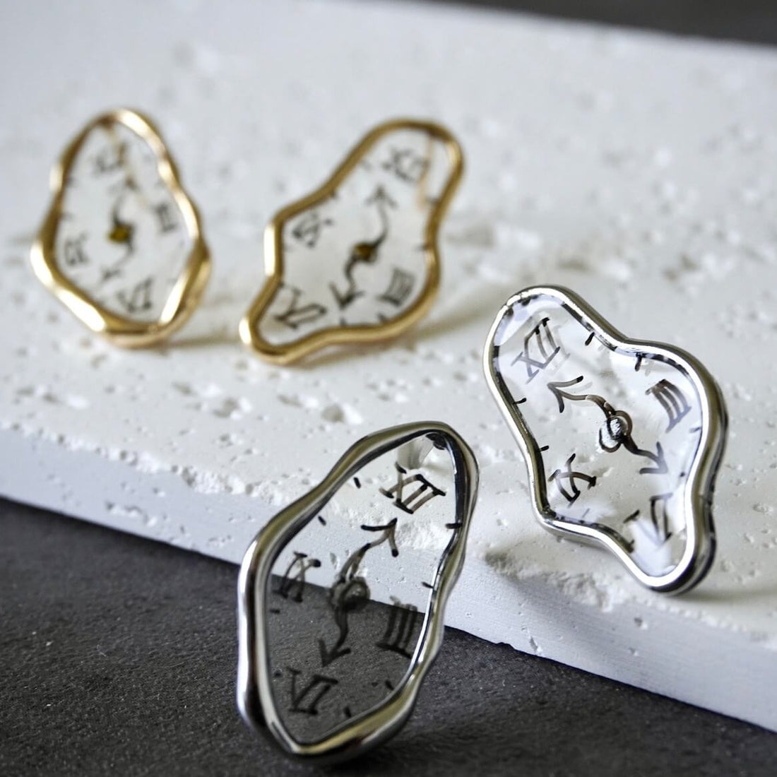 Melting Dali Clock Earrings