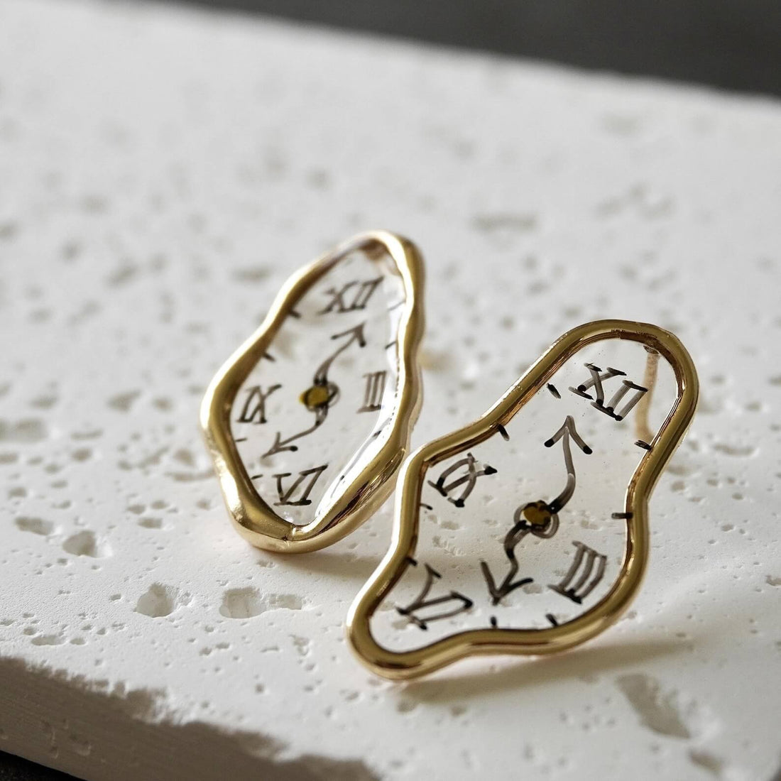 Melting Dali Clock Earrings