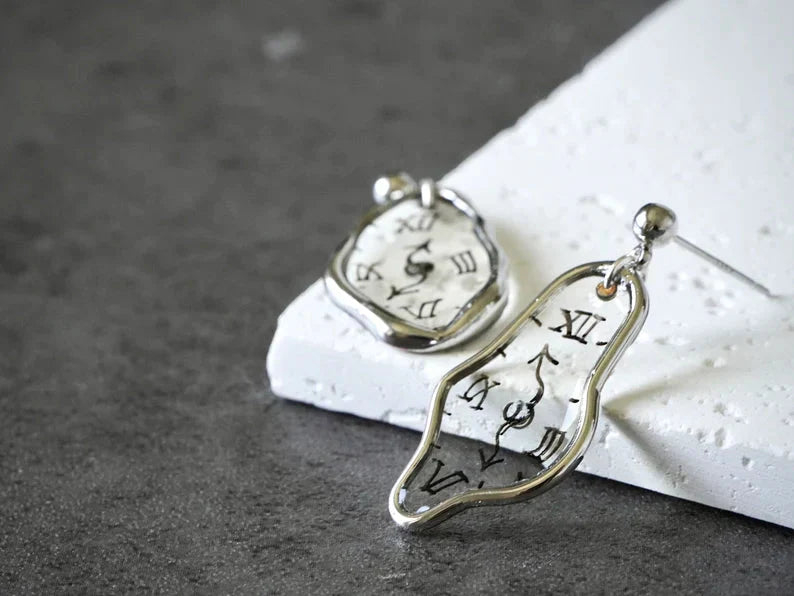 Melting Dali Clock Earrings