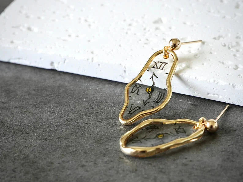 Melting Dali Clock Earrings