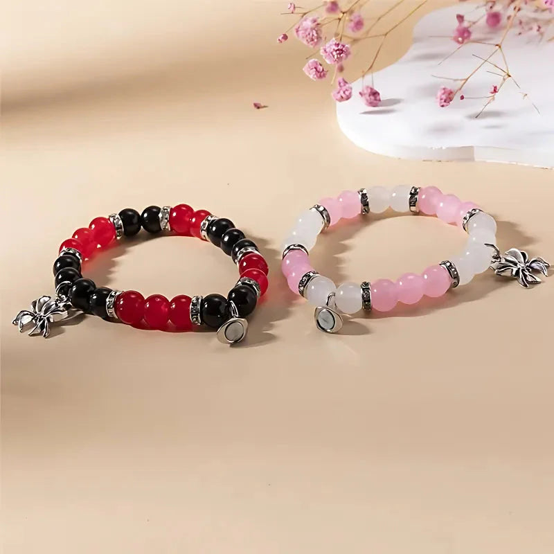 Miles & Gwen Magnetic Beaded Couples Bracelets