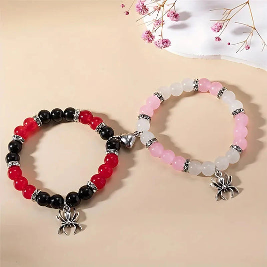 Miles & Gwen Magnetic Beaded Couples Bracelets