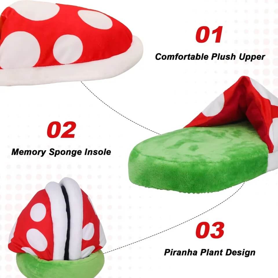 Mushroom Pirhanha Plant Slippers