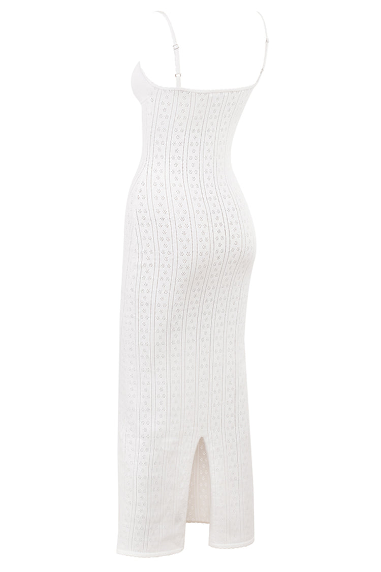 Myla White Knit Maxi Dress