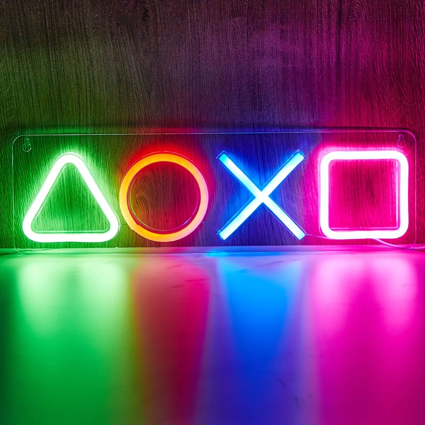 Neon Playstation Buttons Sign Light