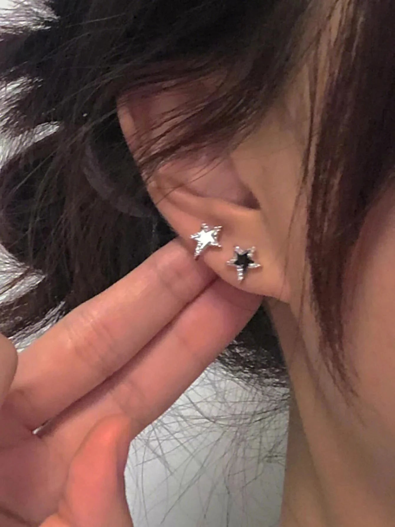 Neutral Star Earrings