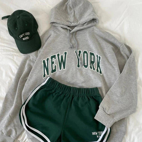 New York Grey Hoodie