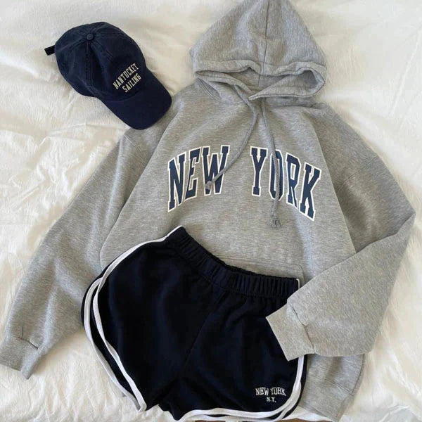 New York Grey Hoodie