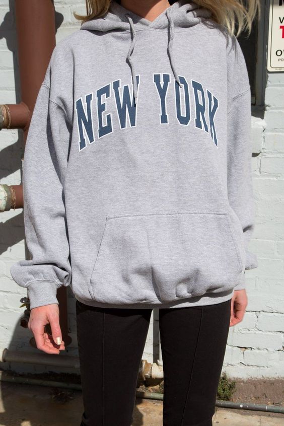 New York Grey Hoodie