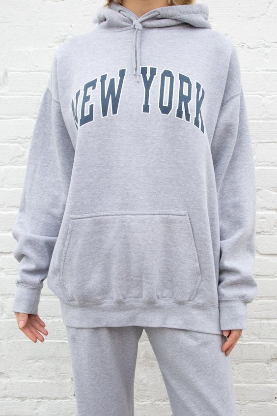 New York Grey Hoodie