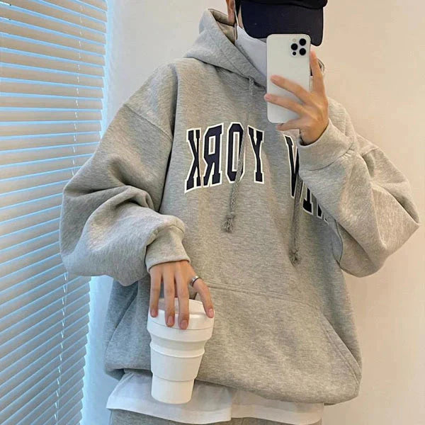 New York Grey Hoodie