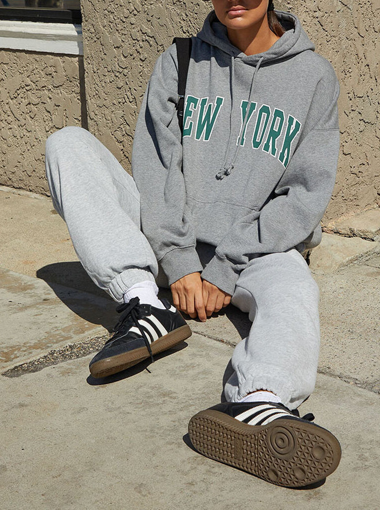 New York Grey Hoodie