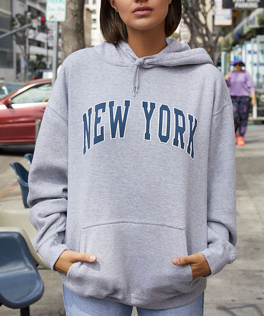 New York Grey Hoodie