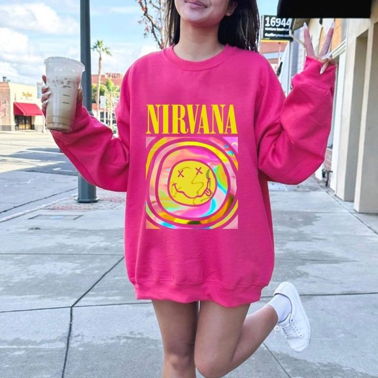 Nirvana Smiley Face Sweatshirt