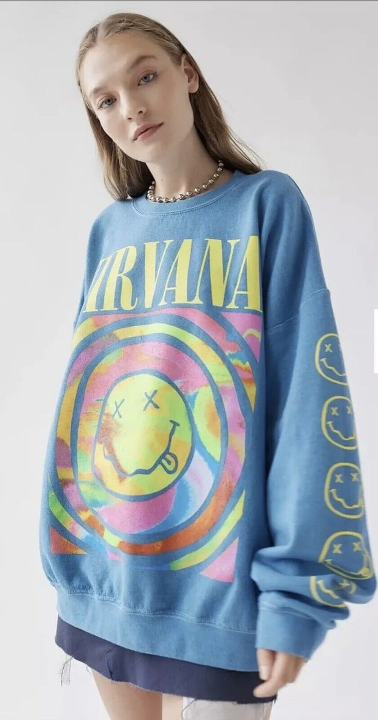 Nirvana Smiley Face Sweatshirt