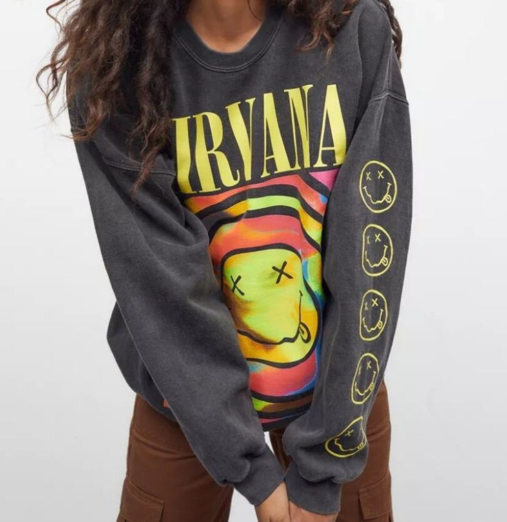 Nirvana Smiley Face Sweatshirt