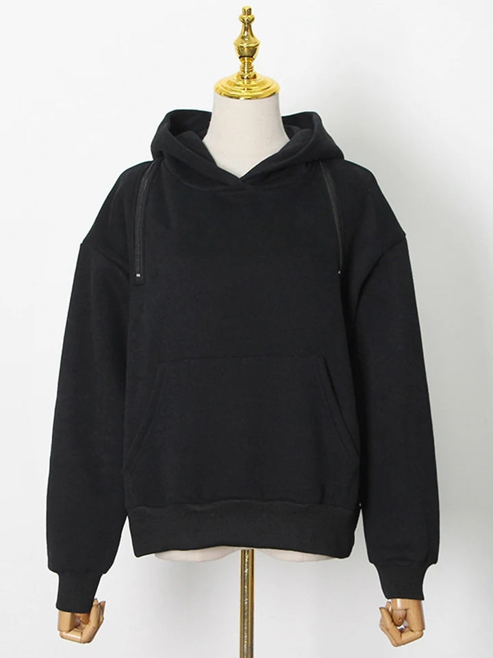 Off Shoulder Cut Out Hoodie