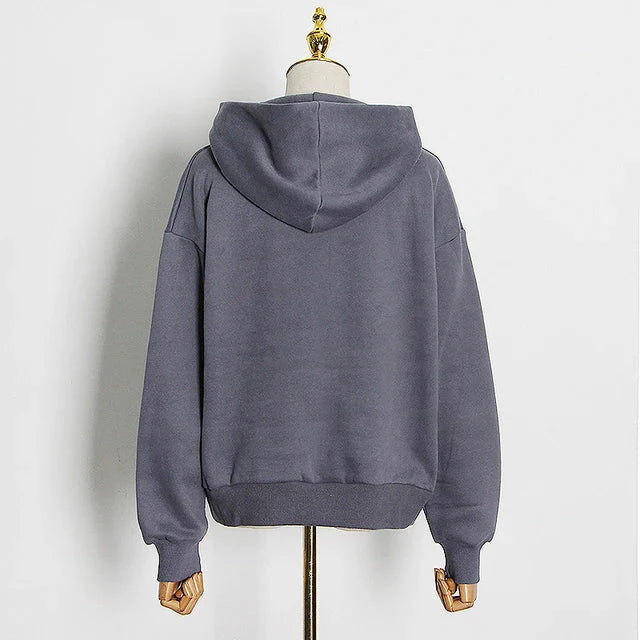 Off Shoulder Cut Out Hoodie