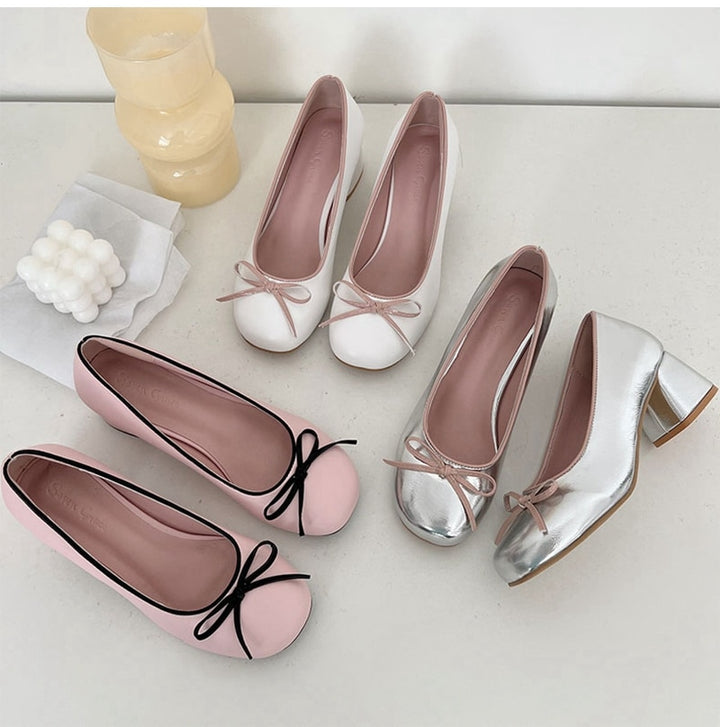 Pale Round Toe Shoes