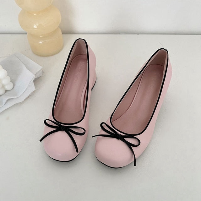 Pale Round Toe Shoes