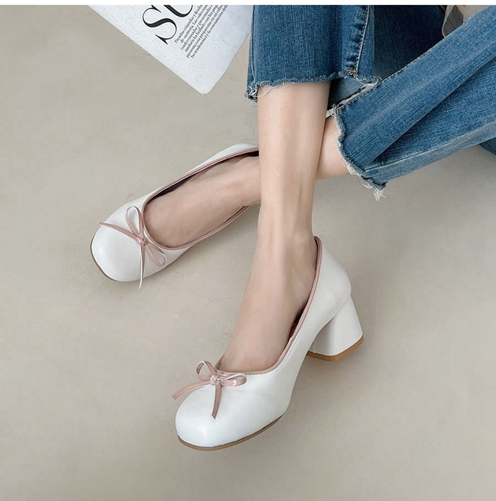 Pale Round Toe Shoes