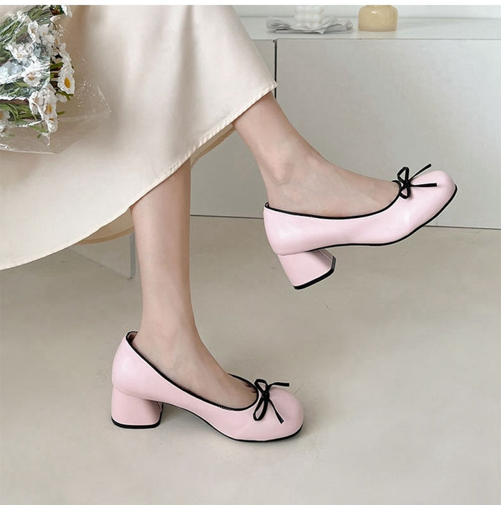 Pale Round Toe Shoes