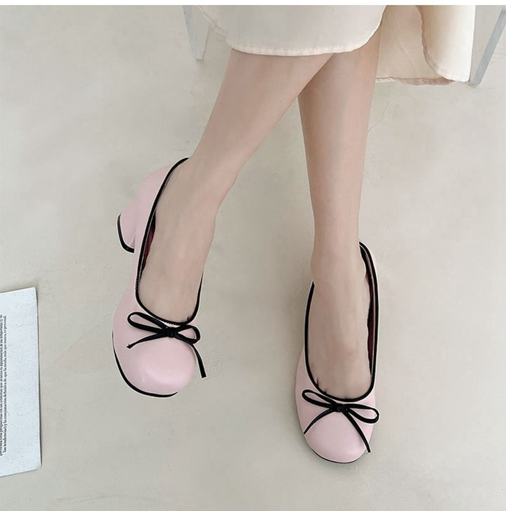 Pale Round Toe Shoes