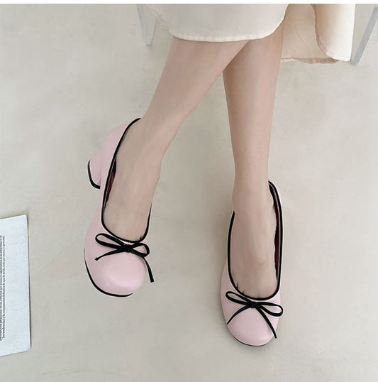 Pale Round Toe Shoes