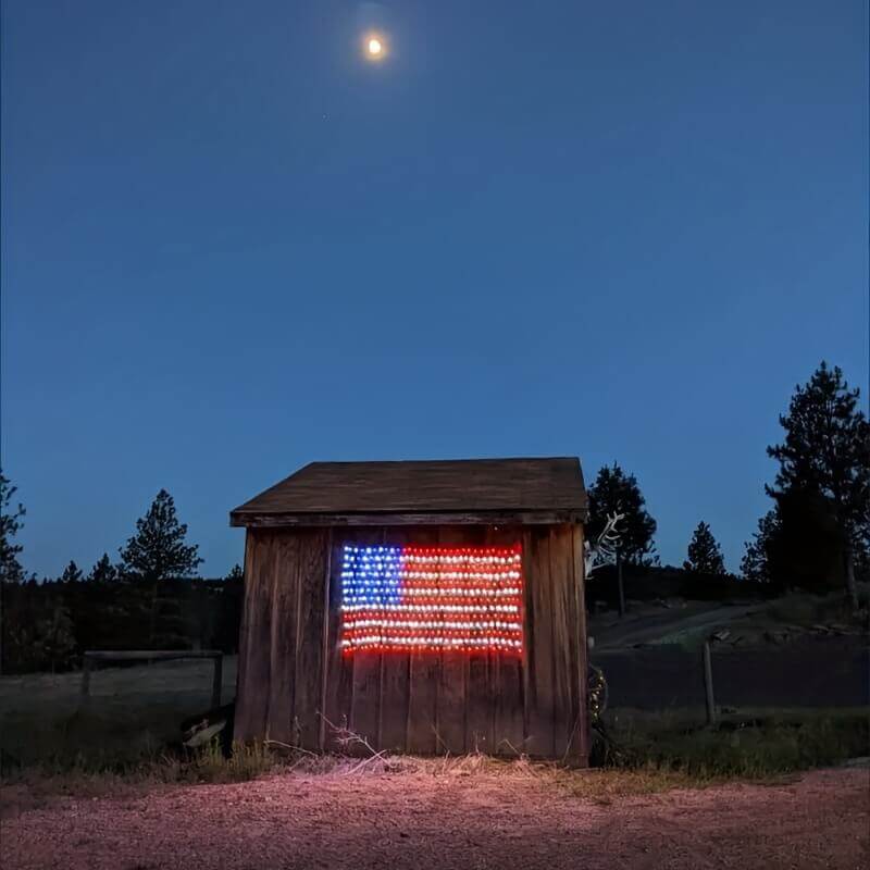 Patriotic American Flag Lights