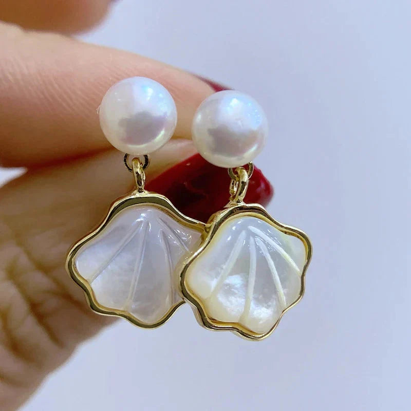 Pearl Shell Drop Earrings