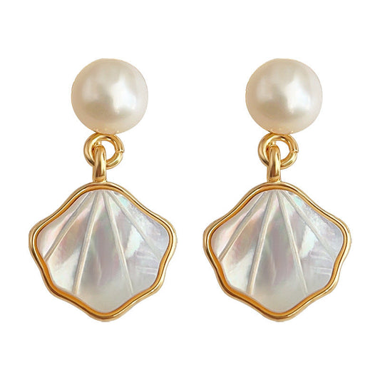 Pearl Shell Drop Earrings