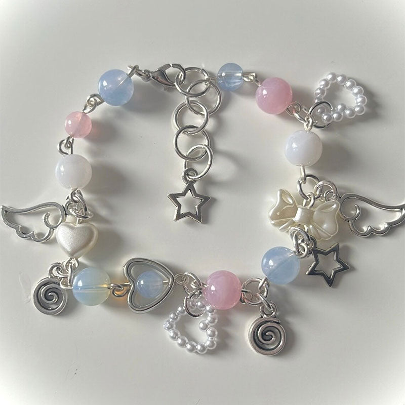 Pearly Angel Wings Star Bracelets