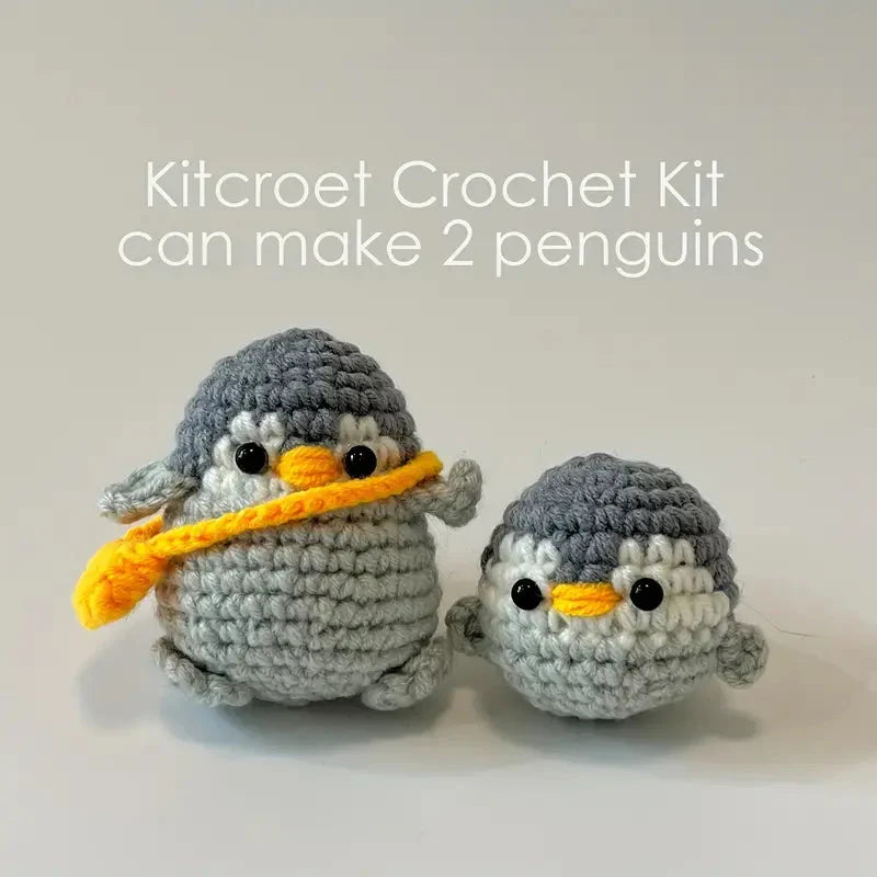 Penguin Crochet DIY Kit with Tutorials