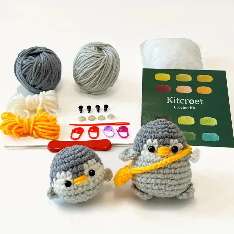 Penguin Crochet DIY Kit with Tutorials