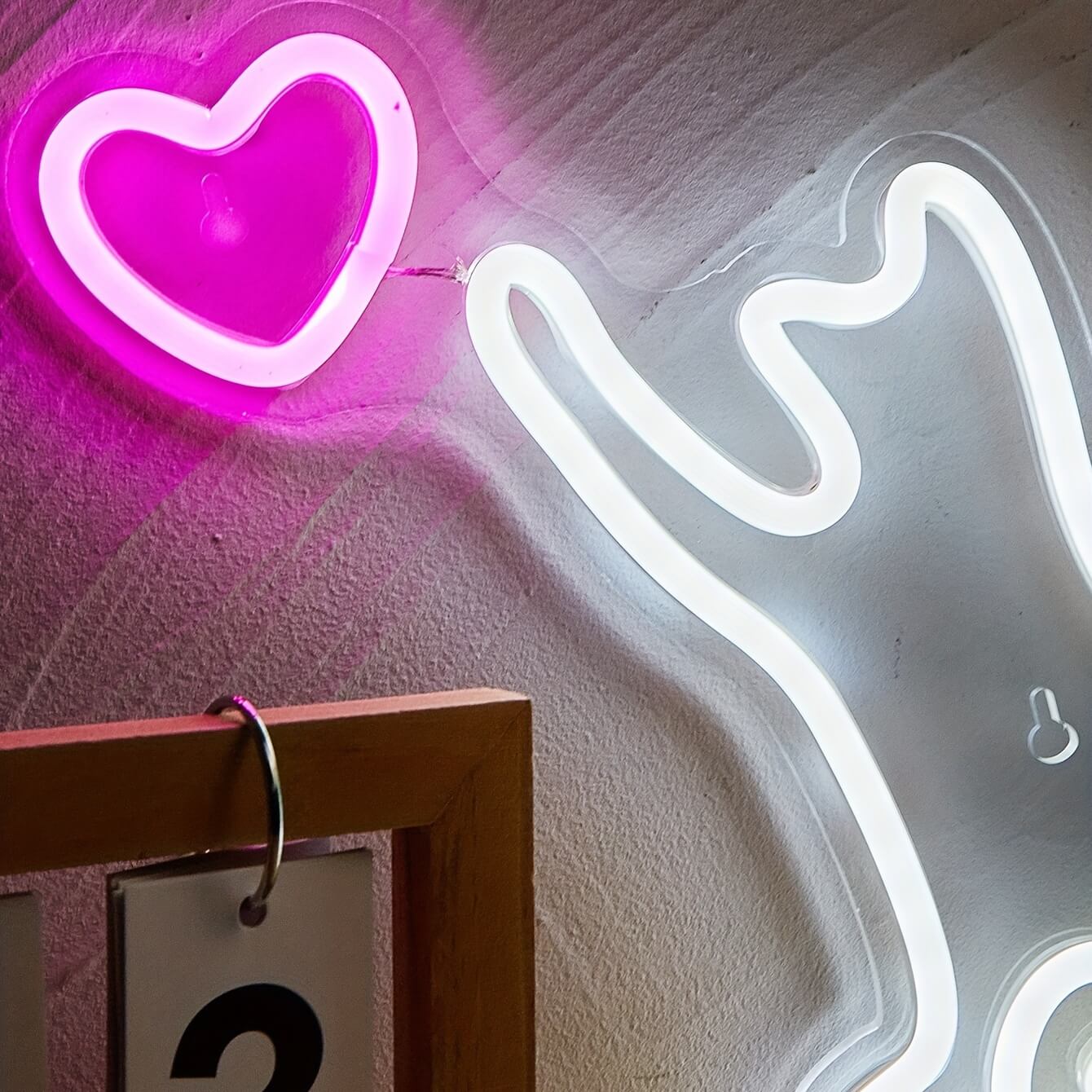 Pink Neon Cat Shaped Lights